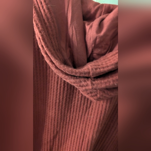 Super Soft Plush Waffle Hooded Button Front Lounge Cardigan NWT 12/L - Picture 8 of 10